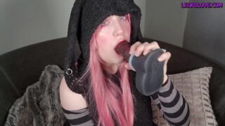 MissPrincessKay – Emo Girl Deepthroats Thick Long Dildo