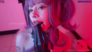 Soficoquita – Riding A Massive Black Dildo In Her Cute Cosplay
